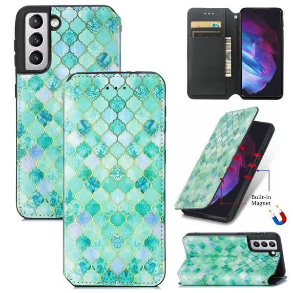 CaseNeo For Samsung Galaxy S Series Leather Wallet Flip Case With RFID Blocking Credit Card Holder Slots Cover