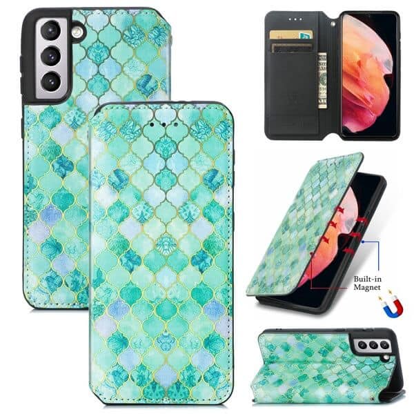 CaseNeo For Samsung Galaxy S Series Leather Wallet Flip Case With RFID Blocking Credit Card Holder Slots Cover