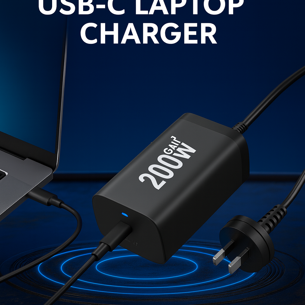 200W GaN³ Super Fast Charging Power Station | 4-Port USB-C + USB-A Charger with AU Plug | PD + QC3.0 for Laptop, iPhone, Samsung & More