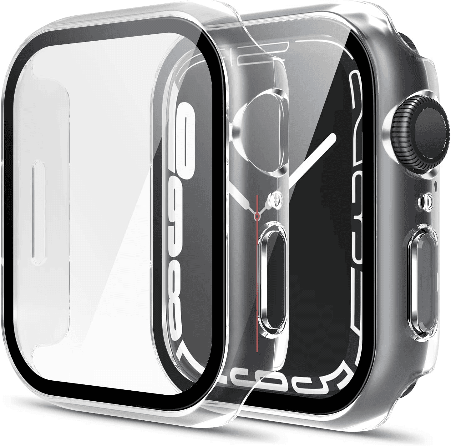 For Apple Watch 40 /41 /42 /44 /45mm Hard Case iWatch Gel Case With Built-In Screen Protector