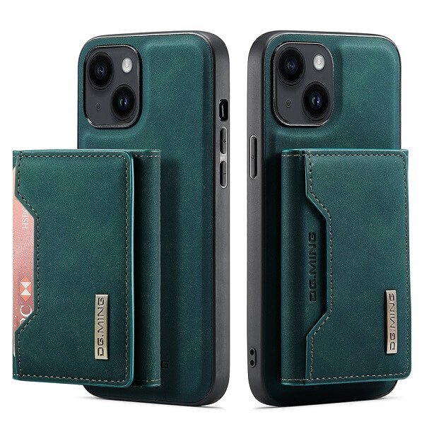 DG.MING For Apple iPhone Premium Trifold Wallet Leather Case With 2-in-1 Magnetic Detachable Card Holder Pocket Cover