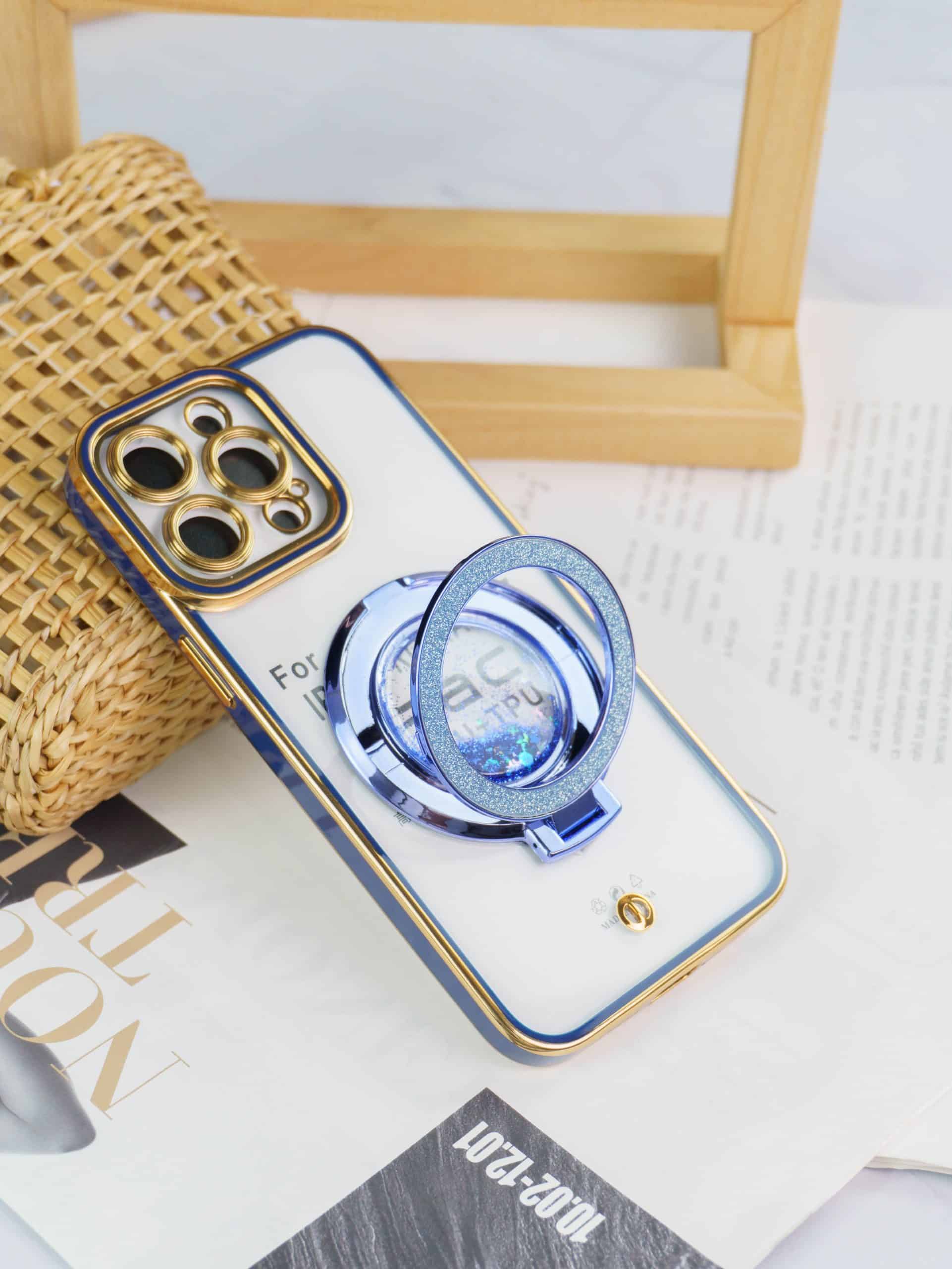 For Apple iPhone Glitter Stand Case Shockproof Case Heavy Duty Protective Back Cover