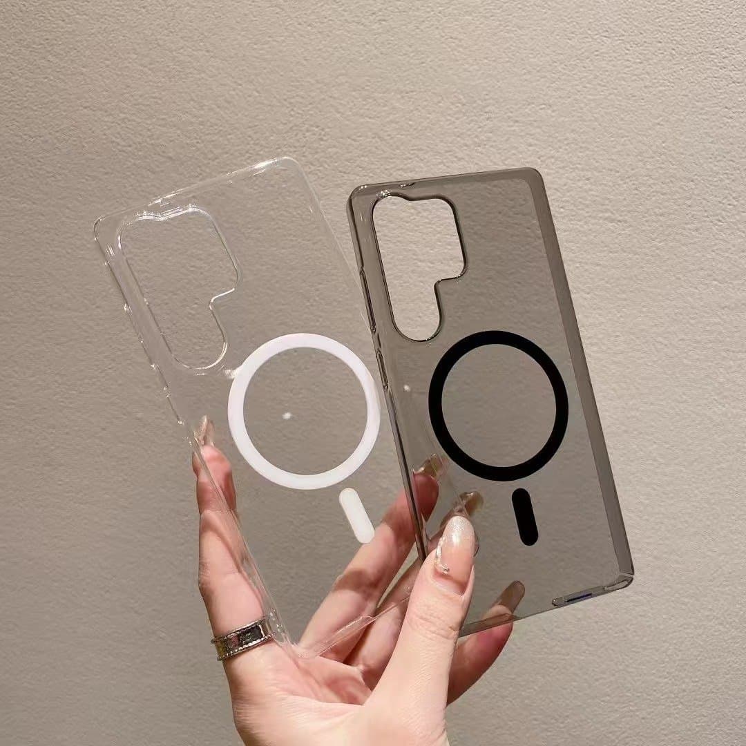 For Samsung Galaxy S24 Ultra / S25 Ultra Anti Glare Matte Hard TPU Clear MagSafe Case Cover