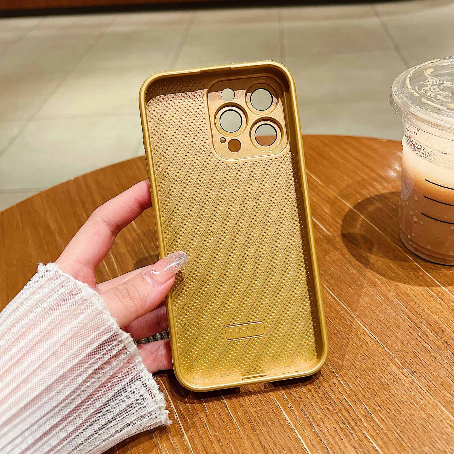 With Camera Lens Protector, Luxury PU Leather Plating Edge Slim Soft Protective Case Cover for Apple iPhone