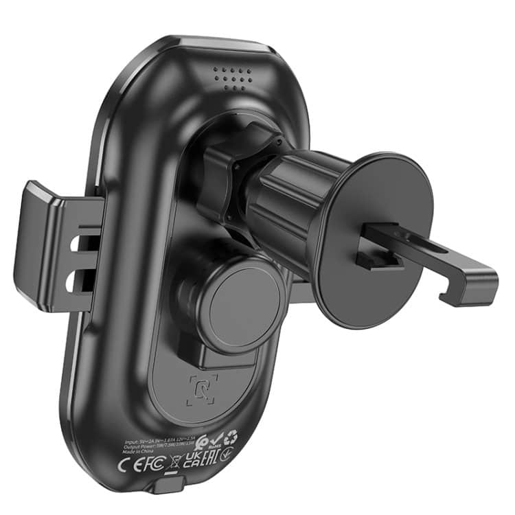 Borofone BH205 Infrared Wireless 15W Fast Charging Charger Air Vent Car Mount Mobile Phone Holder (Black)