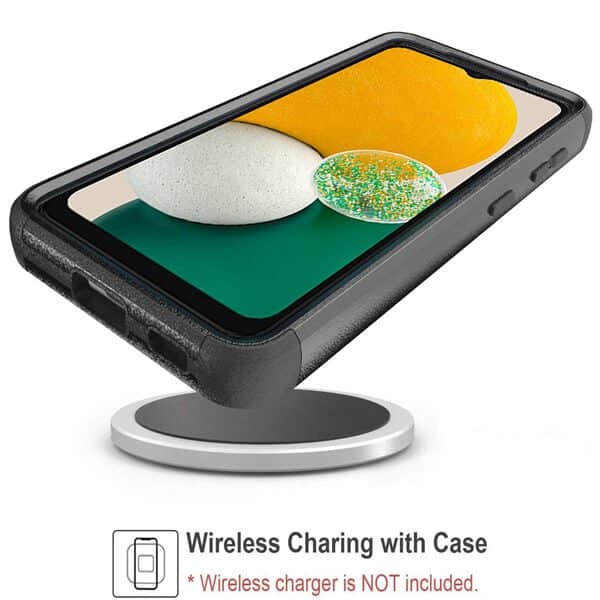 For 5G Samsung Galaxy A13 5G (Not for 4G) 3in1 Case Drop Resistant Defender Tradies Hybrid Armor Heavy Duty Rugged Shockproof Tough Cover (Black)