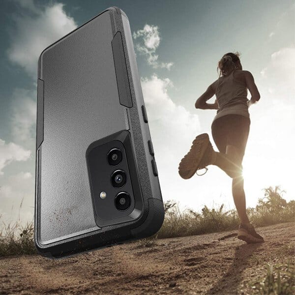 For 5G Samsung Galaxy A13 5G (Not for 4G) 3in1 Case Drop Resistant Defender Tradies Hybrid Armor Heavy Duty Rugged Shockproof Tough Cover (Black)