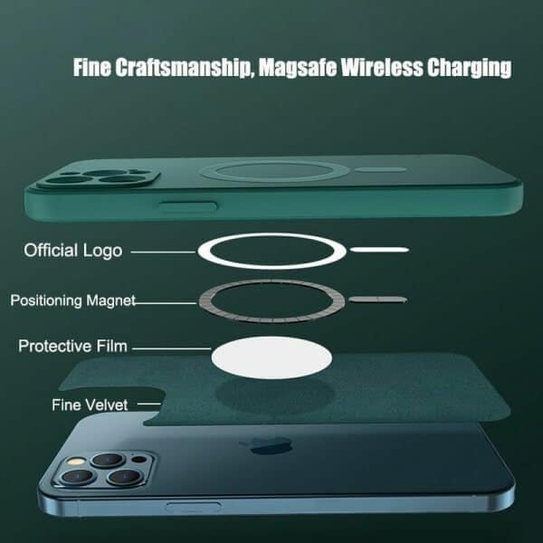 For Apple iPhone 16 | 15 | 14 | 13 | 12 | 11 Series MagSafe Magnetic Silicone Silky Soft Touch Full Protective Anti Scratch Case Cover