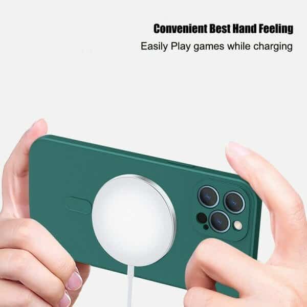 For Apple iPhone 16 | 15 | 14 | 13 | 12 | 11 Series MagSafe Magnetic Silicone Silky Soft Touch Full Protective Anti Scratch Case Cover