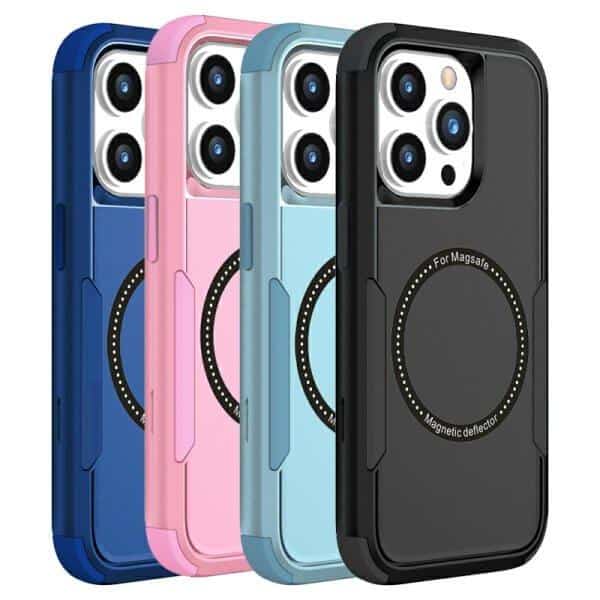 For iPhone 17/17Air/17Pro/15/15 Pro/15 Pro Max /15/17 Plus MagSafe Compatible 3in1 Case Hybrid Armor Heavy Duty Shockproof Cover