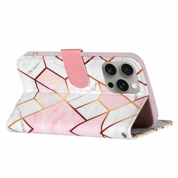 For Apple iPhone Case SupRShield Marble Painting Pattern Flip Wallet Leather Card Slots Shockproof Cover