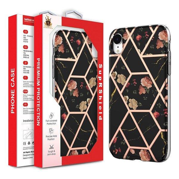 For Apple iPhone Hard back Marble Pattern Slim Design Enhanced Camera and Screen Protection Girls and Women Cover