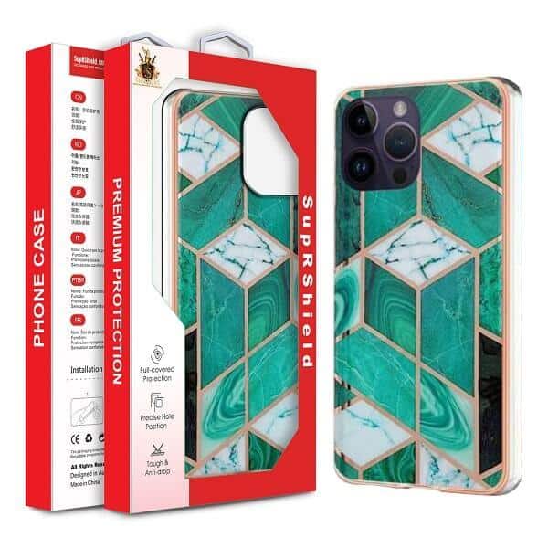 For Apple iPhone Hard back Marble Pattern Slim Design Enhanced Camera and Screen Protection Girls and Women Cover