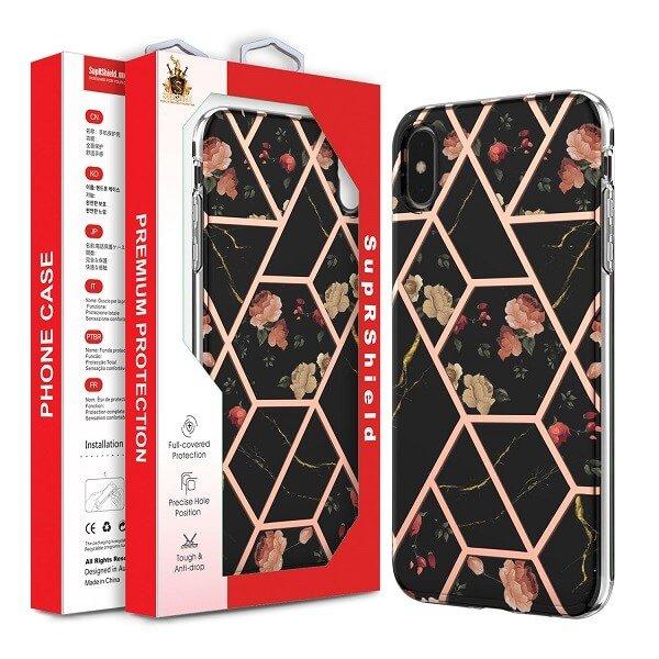 For Apple iPhone Hard back Marble Pattern Slim Design Enhanced Camera and Screen Protection Girls and Women Cover