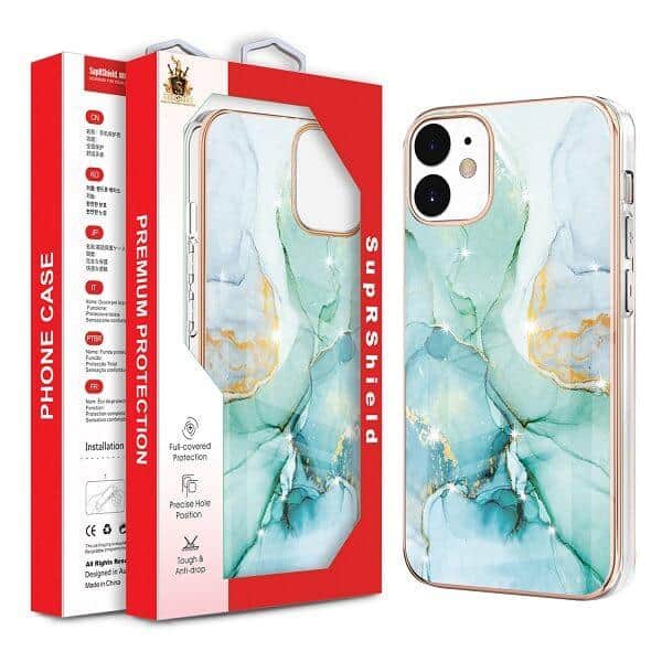 For Apple iPhone Hard back Marble Pattern Slim Design Enhanced Camera and Screen Protection Girls and Women Cover