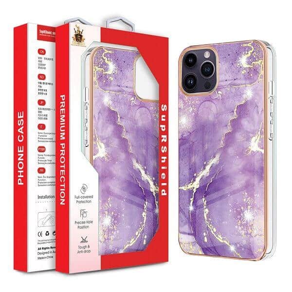 For Apple iPhone Hard back Marble Pattern Slim Design Enhanced Camera and Screen Protection Girls and Women Cover