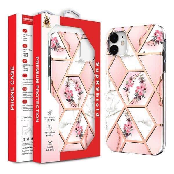For Apple iPhone Hard back Marble Pattern Slim Design Enhanced Camera and Screen Protection Girls and Women Cover