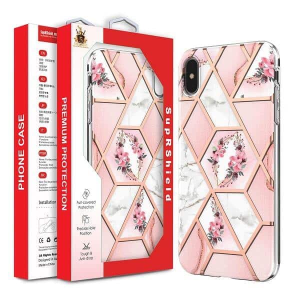 For Apple iPhone Hard back Marble Pattern Slim Design Enhanced Camera and Screen Protection Girls and Women Cover