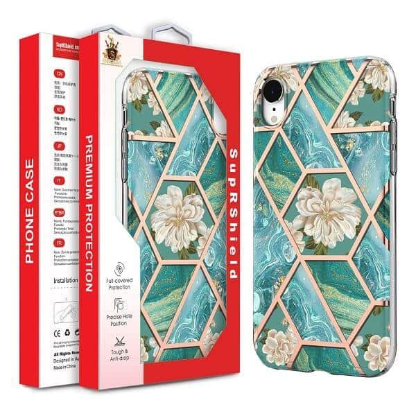 For Apple iPhone Hard back Marble Pattern Slim Design Enhanced Camera and Screen Protection Girls and Women Cover
