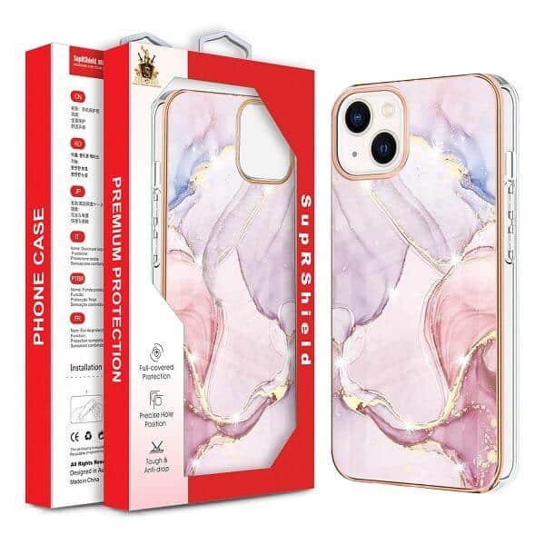 For Apple iPhone Hard back Marble Pattern Slim Design Enhanced Camera and Screen Protection Girls and Women Cover