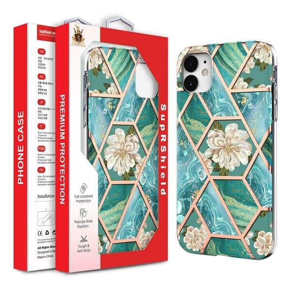 For Apple iPhone Hard back Marble Pattern Slim Design Enhanced Camera and Screen Protection Girls and Women Cover