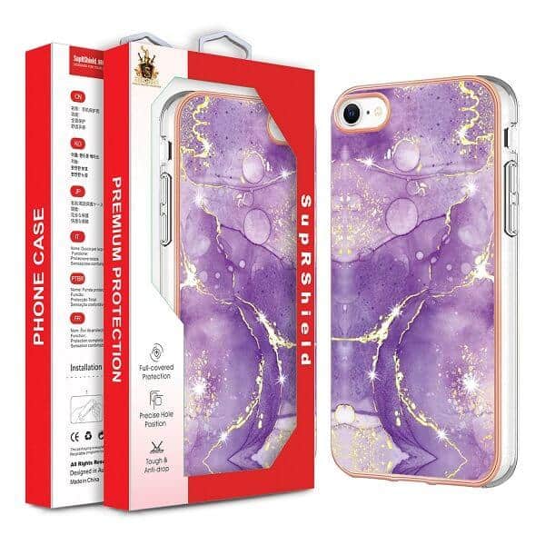 For Apple iPhone Hard back Marble Pattern Slim Design Enhanced Camera and Screen Protection Girls and Women Cover