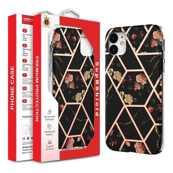 For Apple iPhone Hard back Marble Pattern Slim Design Enhanced Camera and Screen Protection Girls and Women Cover
