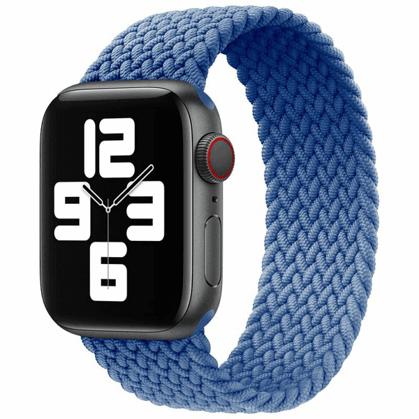 For Apple iWatch Stretchy Braided Loop 38/ 40/ 41/ 42/ 44/ 45/ 49mm Nylon Fabric Strap Wristband