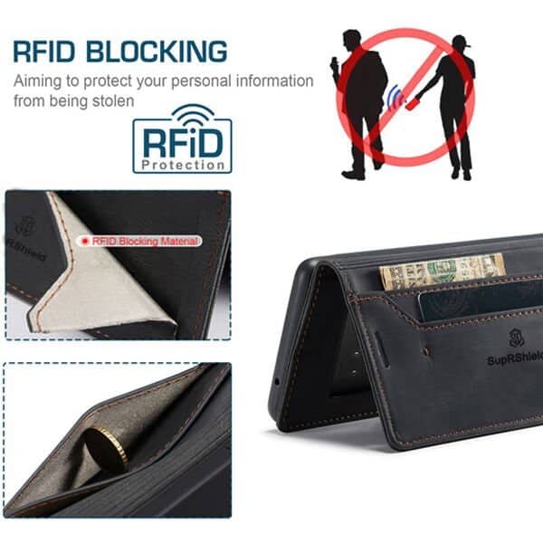 For Google Pixel Case RFID Blocking Retro Flip Premium Leather Card Holder Wallet Cover