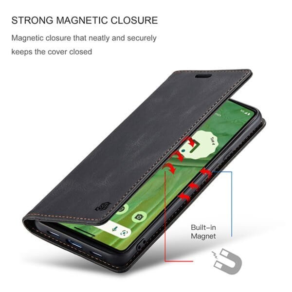 For Google Pixel Case RFID Blocking Retro Flip Premium Leather Card Holder Wallet Cover