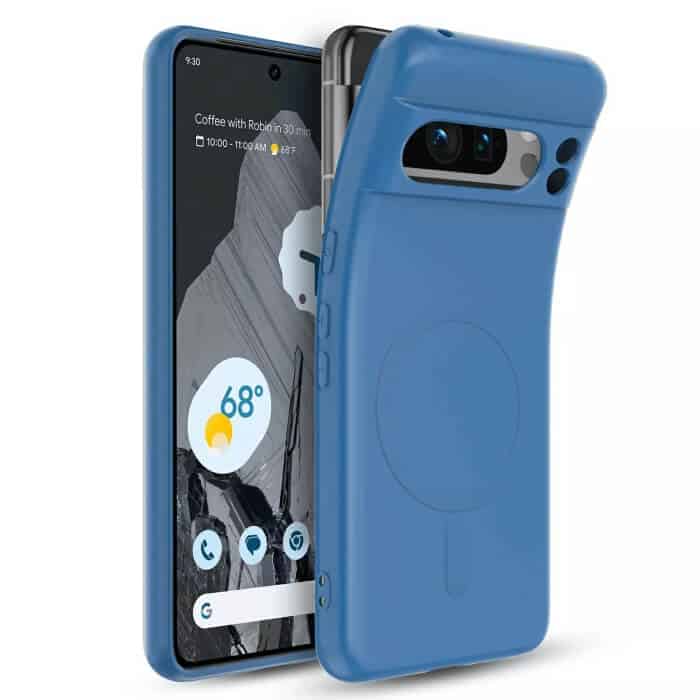 For Google Pixel 8/Pixel 8A /Pixel 8 Pro MagSafe Liquid Silicone Silky Soft Touch Full Protective Anti Scratch Cover with Microfiber Lining Back Case