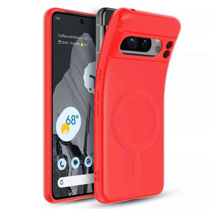 For Google Pixel 8/Pixel 8A /Pixel 8 Pro MagSafe Liquid Silicone Silky Soft Touch Full Protective Anti Scratch Cover with Microfiber Lining Back Case