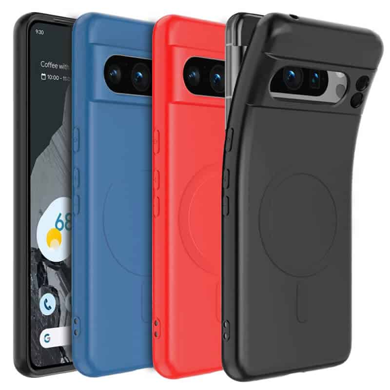 For Google Pixel 8/Pixel 8A /Pixel 8 Pro MagSafe Liquid Silicone Silky Soft Touch Full Protective Anti Scratch Cover with Microfiber Lining Back Case