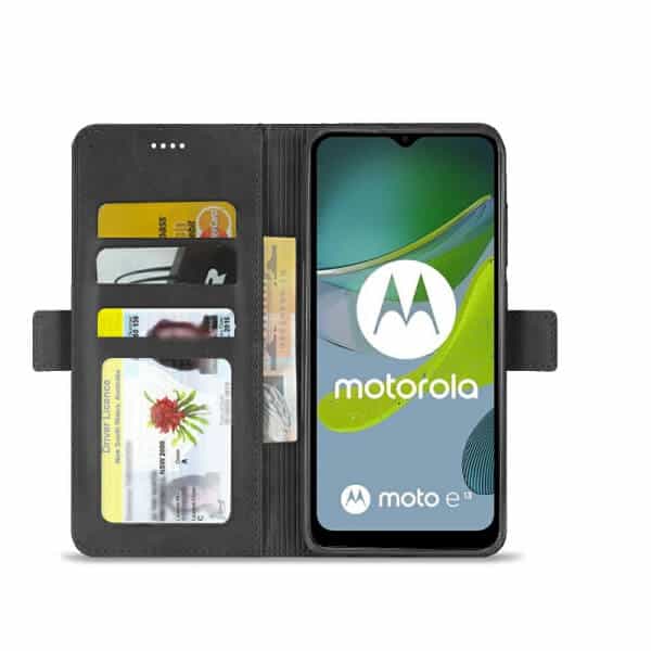 For Motorola Moto SupRShield Wallet Leather Card Holder Flip Protective Case Cover