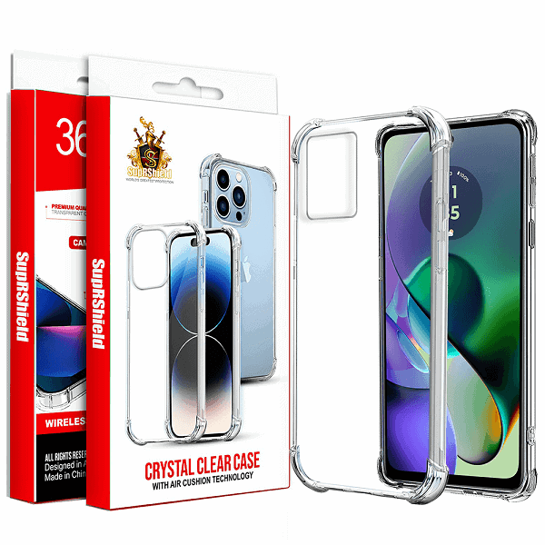 For Motorola Moto G54 5G Clear Case Shockproof Tough Gel Clear Transparent Air Cushion Cover