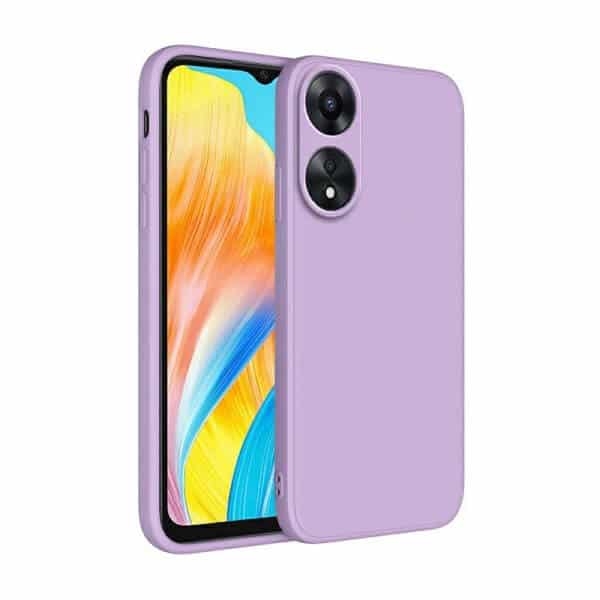 For Oppo A18A38 4G Silicone Silky Soft Touch Full Protective Anti Scratch Cover with Microfiber Lining Back Case