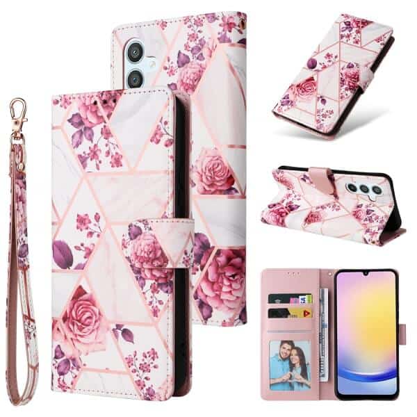 For Samsung Galaxy A Series Case Fashion Marble Painting Pattern Flip Wallet Case Leather Card Slots Stand Cover