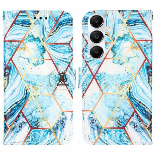 For Samsung Galaxy A05S/A15/A25/A35/A55 Case SupRShield Marble Painting Pattern Flip Wallet Leather Card Slots Shockproof Cover