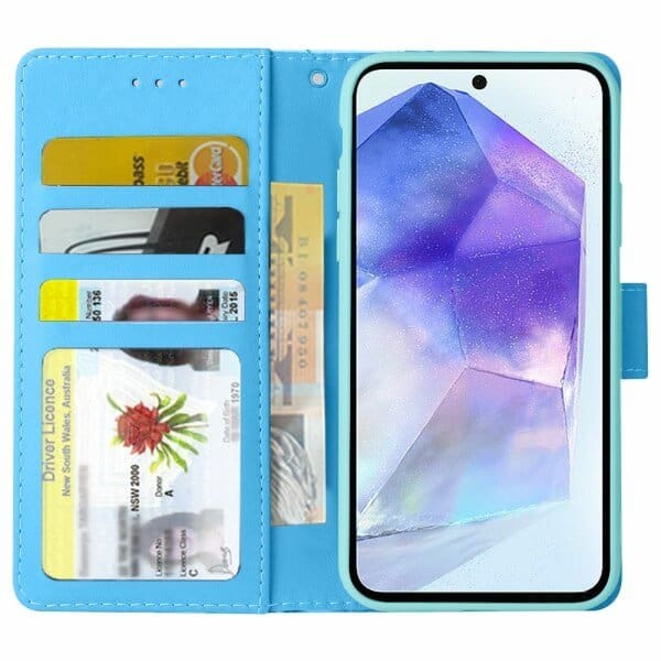 For Samsung Galaxy A05S/A15/A25/A35/A55 Case SupRShield Marble Painting Pattern Flip Wallet Leather Card Slots Shockproof Cover