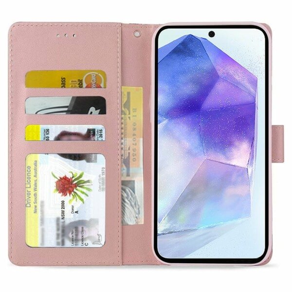 For Samsung Galaxy A05S/A15/A25/A35/A55 Case SupRShield Marble Painting Pattern Flip Wallet Leather Card Slots Shockproof Cover