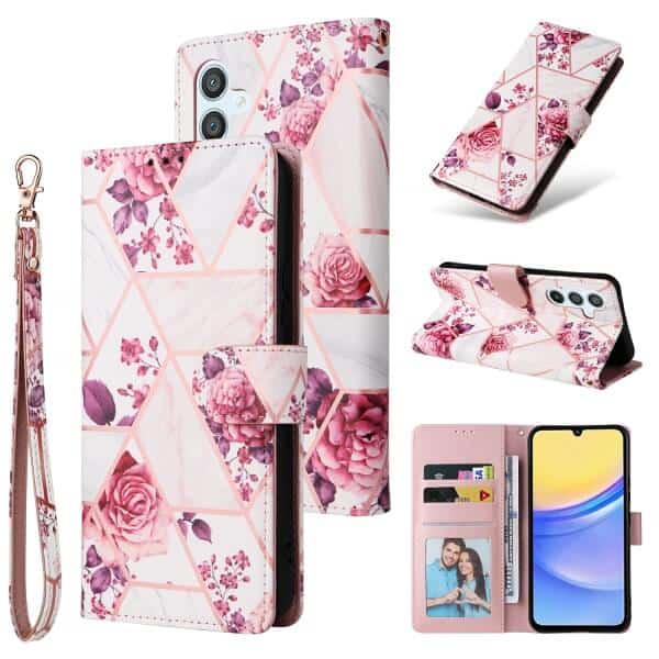 For Samsung Galaxy A Series Case Fashion Marble Painting Pattern Flip Wallet Case Leather Card Slots Stand Cover