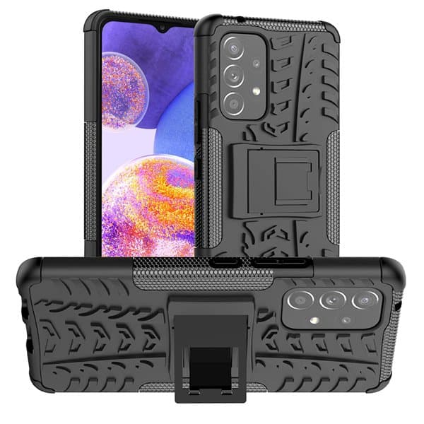 For Samsung Galaxy A23 4G Heavy Duty Case Shockproof Rugged Protective Cover (Black)
