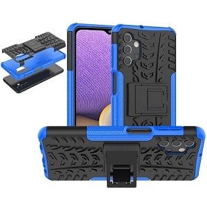 For Samsung Galaxy A32 Heavy Duty Case Shockproof Rugged Protective Cover (Blue)