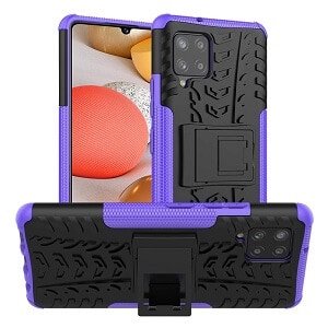 For Samsung Galaxy A42 5G Heavy Duty Case Shockproof Rugged Protective Cover (Purple)