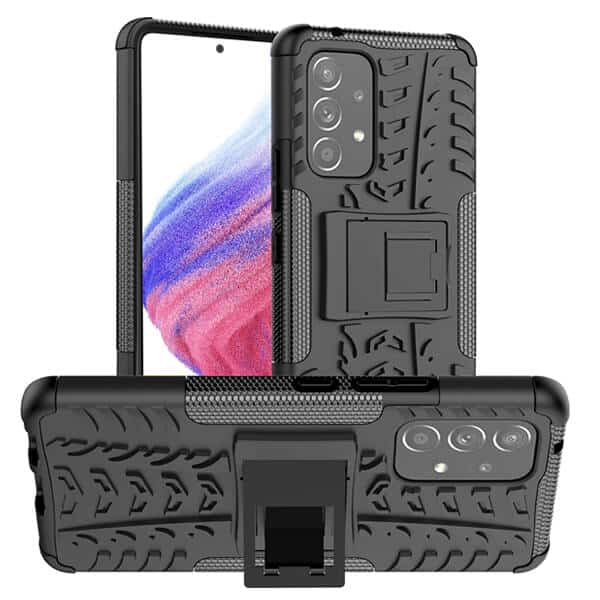 For Samsung Galaxy A53 5G Heavy Duty Case Shockproof Rugged Protective Cover (Black)