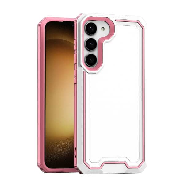 For Samsung Galaxy S23+ S23 Plus 2in1 Case Drop Resistant Defender Tradies Hybrid Armor Heavy Duty Rugged Shockproof Tough Cover (Cream)