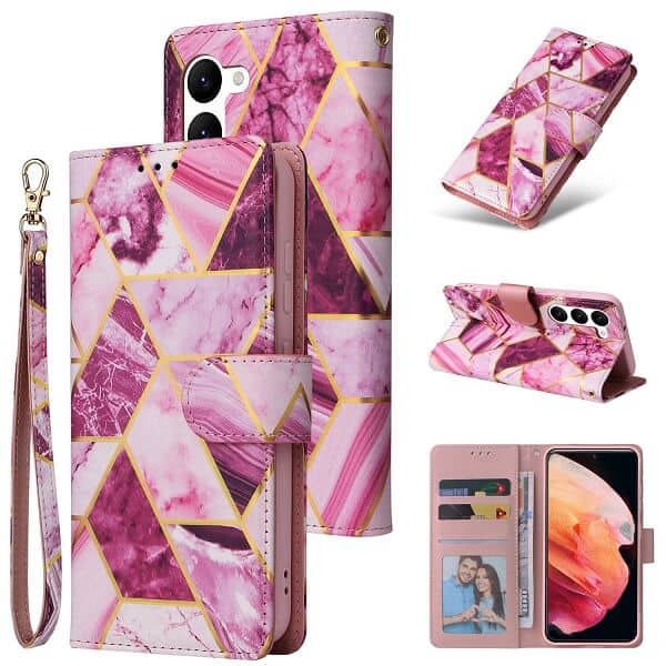 For Samsung Galaxy S Series Case Fashion Marble Painting Pattern Flip Wallet Case Leather Card Slots Stand Cover