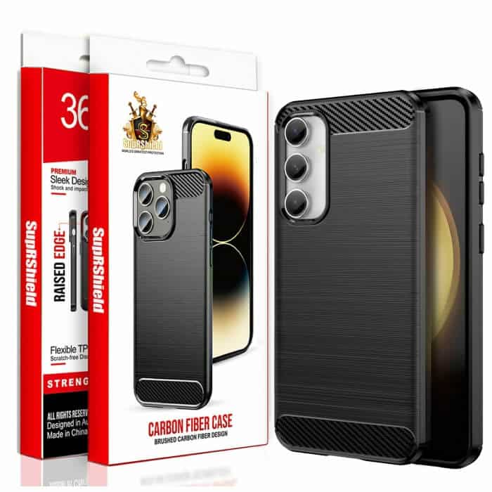 For Samsung Galaxy S Series Case Shockproof Heavy Duty Rugged Anti Knock Back Cover (Black)