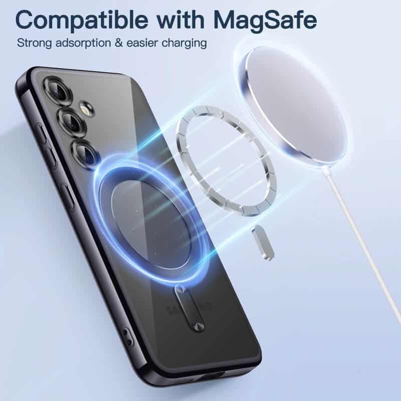 For Samsung Galaxy S25 S24 S23 S22 S21 Ultra Edge MagSafe Magnetic Case with HaloLock Shockproof Military Grade Protection Clear Cover