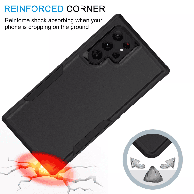 For Samsung Galaxy S Series 3in1 Case Drop Resistant Defender Tradies Hybrid Armor Heavy Duty Rugged Shockproof Tough Cover